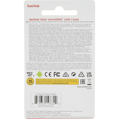 Карта пам&apos;яті SanDisk 512GB microSDXC class 10 UHS-I Ultra (SDSQUNR-512G-GN3MN) Вінниця - фото 3