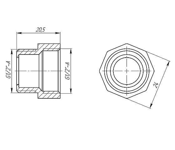 Перехідник 1/2″ВЗ латунний LI333S OPTIMUM (000030981) Київ