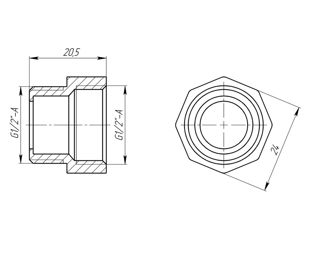 Перехідник 1/2″ВЗ латунний LI333S OPTIMUM (000030981) Київ - фото 3