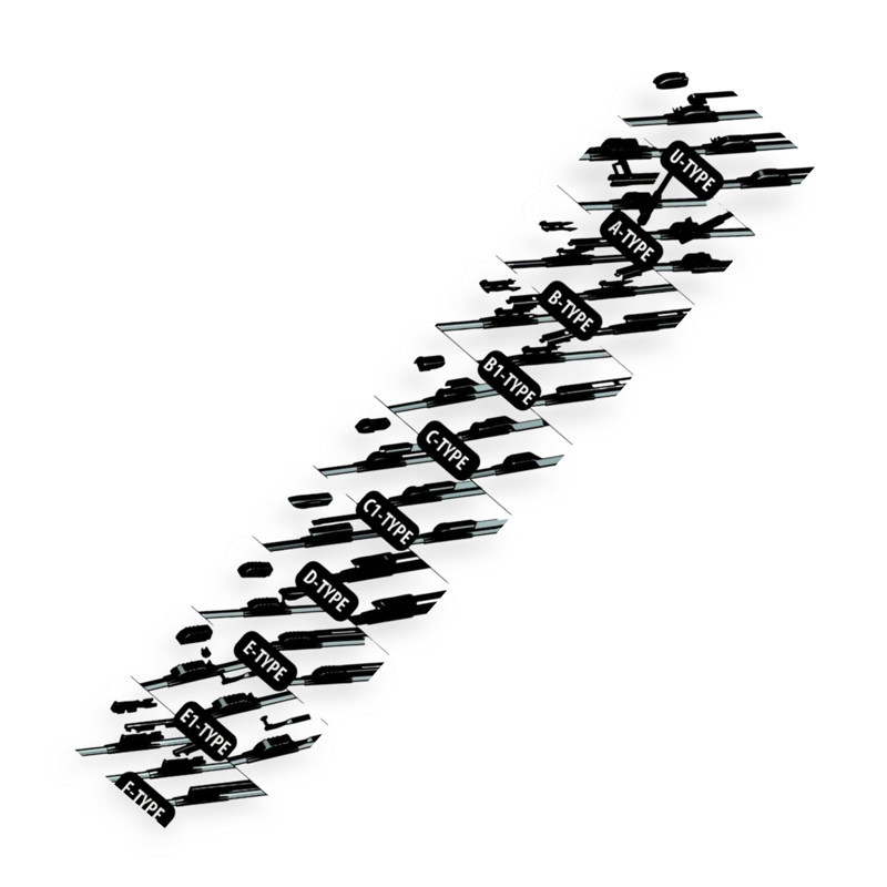 Щітка oximo multi безкаркасна 650мм + 7 адаптерів двірника Мукачево - фото 3