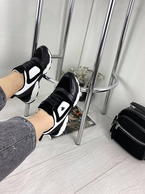 GINA ORIGINAL Кросівки жіночі GINA ORIGINAL 6783 чорний/білий (весна-осінь, шкіра натуральна) ( Коломыя - изображение 3