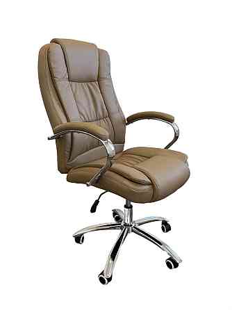 Офисное кресло руководителя Tehforward Kali Lux хром Anyfix Латте Киев