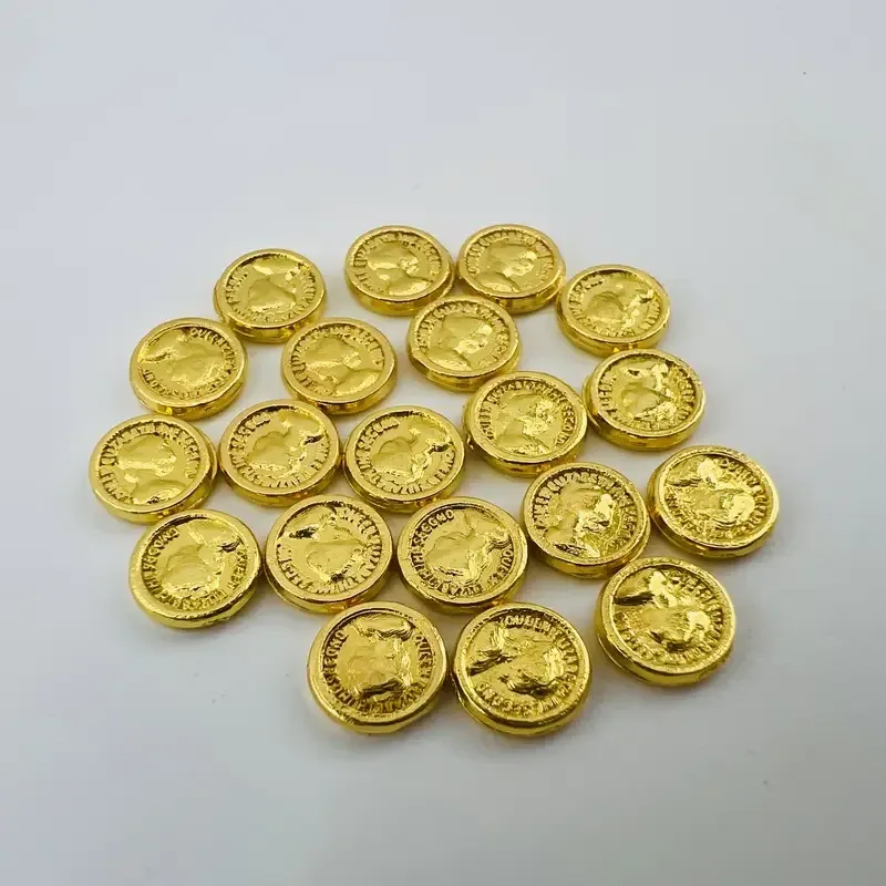 Набор 50 мини золотых монет для декора и творчества – пиратские миниатюры Киев - изображение 3