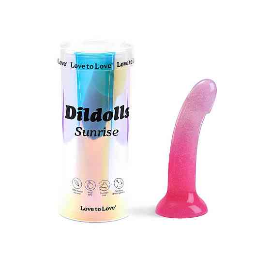 Дилдо з рожевим градієнтом та блискітками Love To Love DILDOLLS - SUNRISE, ультрам’який Sex Aura Київ
