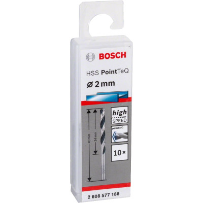Сверло Bosch по металлу HSS-PointTeQ, 2х24х49мм, 10шт (2.608.577.188) Винница - изображение 7