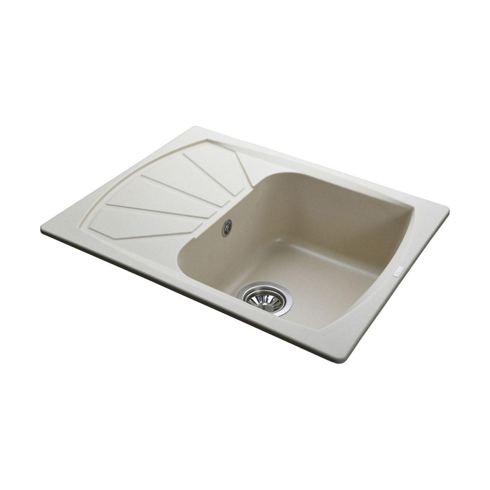 Гранітна мийка Globus Lux TANA слонова кістка 610 х 500 мм Київ - фото 3