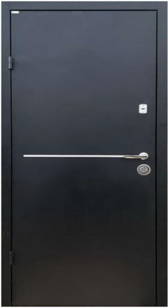 Двери входные Бастион Прайм Лайт RAL 9005 / ПВХ Дуб сонома 960х2050 мм Киев