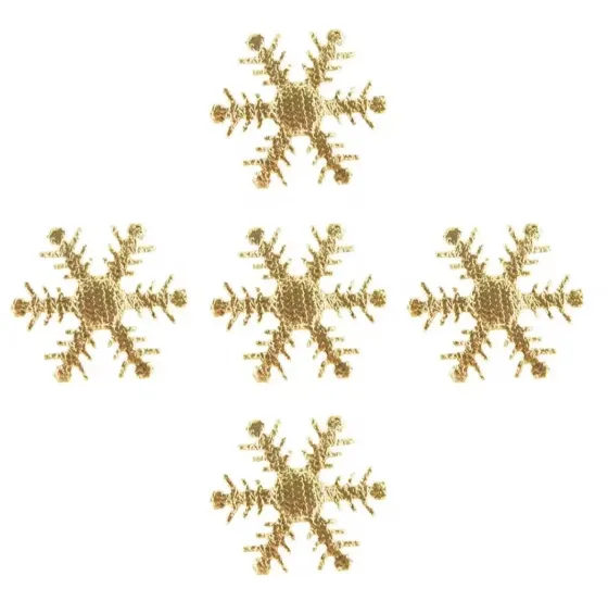 Новый год снежинки декоративные 100 штук 25 мм золотистый Киев