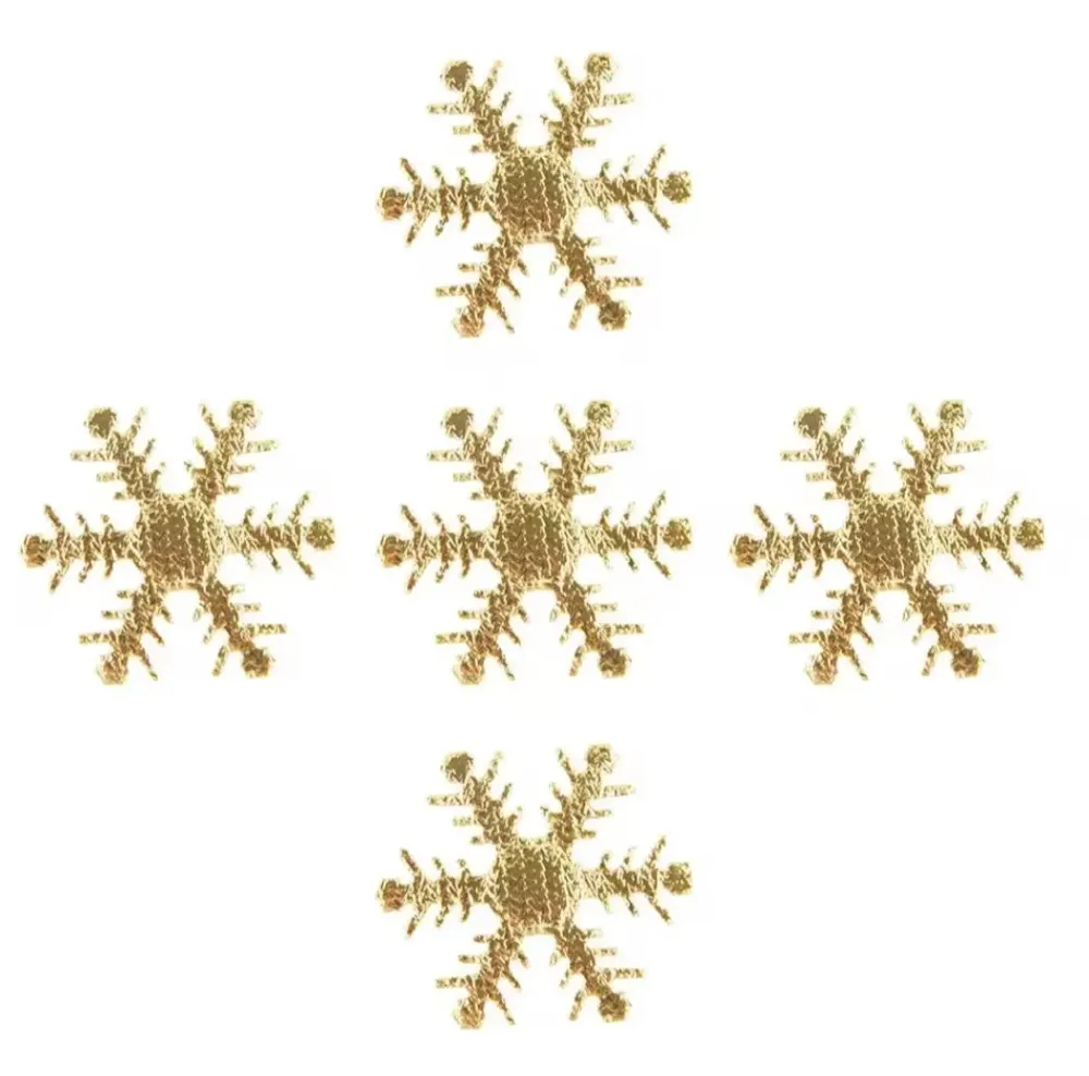 Новый год снежинки декоративные 100 штук 25 мм золотистый Киев - изображение 2