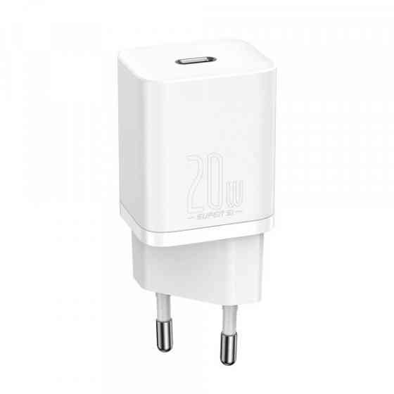 Зарядний пристрій 1xUSB 20W (USB-C) + Cable Type-C Білий Baseus (TZCCSUP-B02) Киев