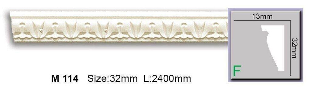 Молдинг с орнаментом полиуретановый Harmony M 114 Flexi Днепр - изображение 1