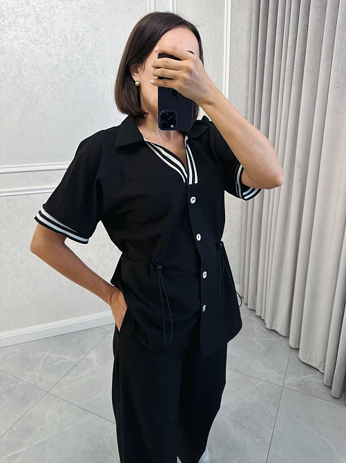 Женский костюм двойка: пиджак и штаны с лампасами в стиле спорт шик турецкий тиар Одесса - изображение 5