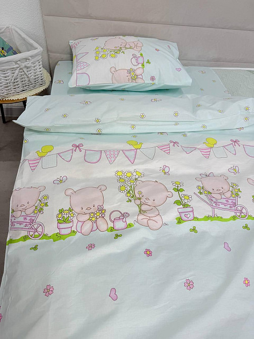 Ecotton Дитячий комплект постільної білизни Ecotton 110х140 см блакитний Ведмедик Киев - изображение 6