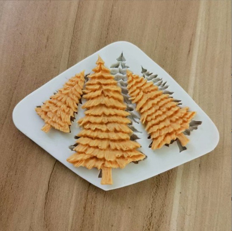 Молд силиконовый Елка 121 на 88 мм серый Киев - изображение 6