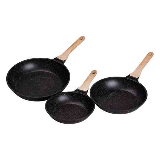 MGC Набір з 3 алюмінієвих сковорідок з товстим дном MGC Чорний HP-4-410B Київ