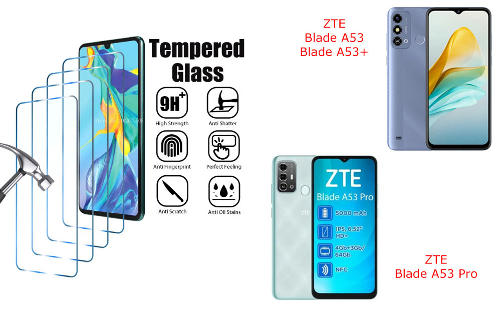 Защитное стекло ArmorGlass для ZTE Blade A53, A53 Pro, A53+ – устойчивое к царапинам и ударам Киев - изображение 1