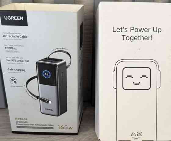 UGREEN Nexode 20000mAh 165W Power Bank з вбудованим кабелем. Харків