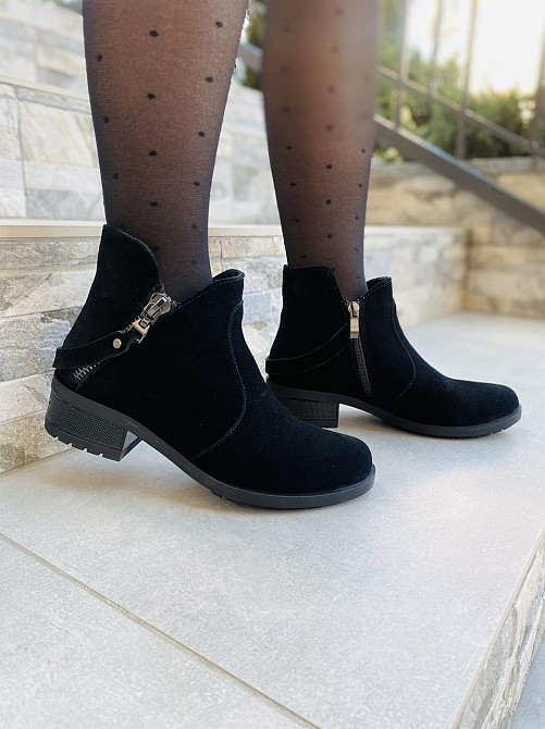 Жіночі черевики D and V чорні натуральна замша 37р.-24,5см 39р.-25,5см (1237) Коломия - фото 4