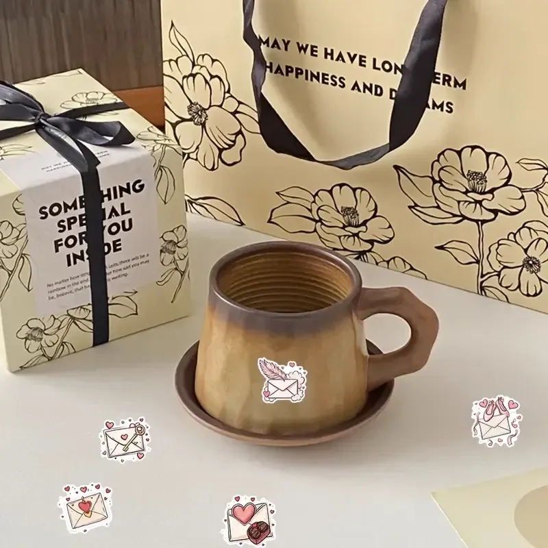 Набор стикеров конверты с сердечками 55 шт – романтические наклейки Love, водостойкие виниловые Киев - изображение 6