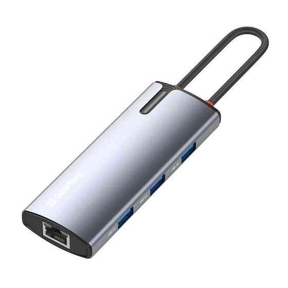 Док-станція ColorWay USB-C 6-в-1 Type C PD 100W/USB3.0х3/HDMI 4К/RJ45 (CW-HUB02) ( Сірий ) Харьков