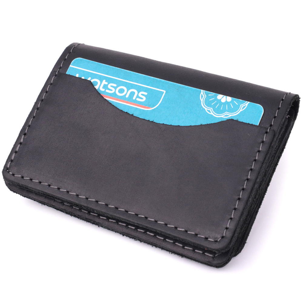 Превосходная обложка на автодокументы в винтажной коже GRANDE PELLE 22872 Черный Киев - изображение 4