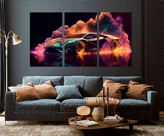 Модульна картина у вітальню/ спальню Машина ART-119_3A 100х150 см Київ