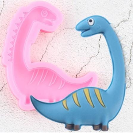 Молд силиконовый Динозавр 90 на 68 мм розовый Киев - изображение 1