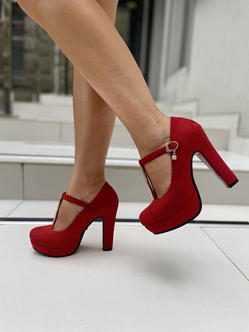 Туфлі жіночі STILLETA червоні еко-замша каблук 12см розмір 36 (D280-E937-3) Коломия - фото 3