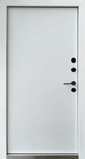 Двері квартирні. Серія МДФ/МДФ «Strimex Nissha» Модель: Accura Антрацит/Білий мат. Короб RAL 9005/RAL 9003 Київ - фото 2
