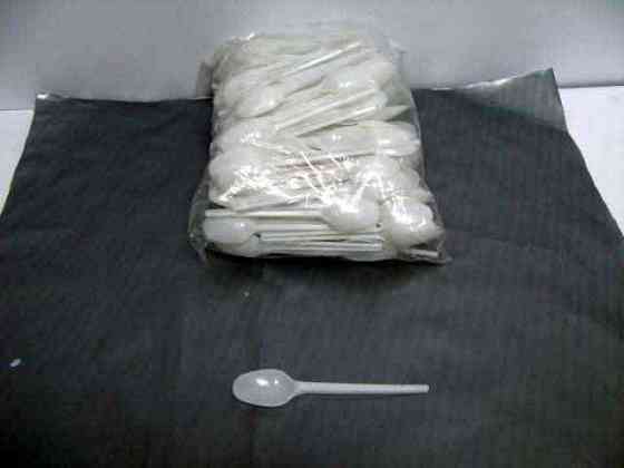 Пластикова чайна ложка Юніта біла одноразова, міцна, 200 шт. в упаковці – для кафе, офісу, будинку Харків