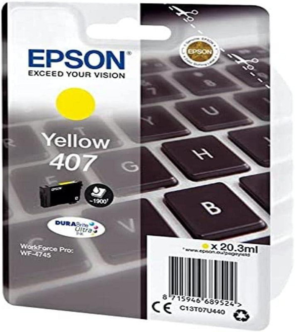 Картридж Epson C13T07U440 Желтый DuraBrite Ultra для WorkForce Pro WF-4745DTWF 1900 стр. пигментный Киев - изображение 1
