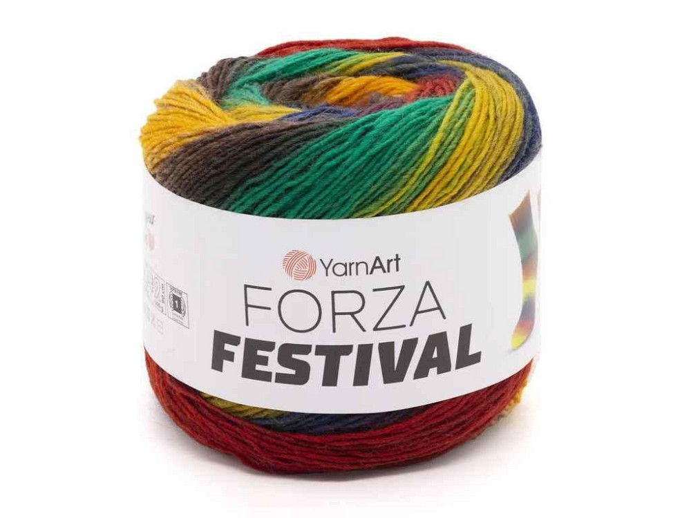 Пряжа Forza Festival 75% шерсть 25% полиамид 420м 100г 4шт/уп арт.2912 ТМ YARNART Киев - изображение 1
