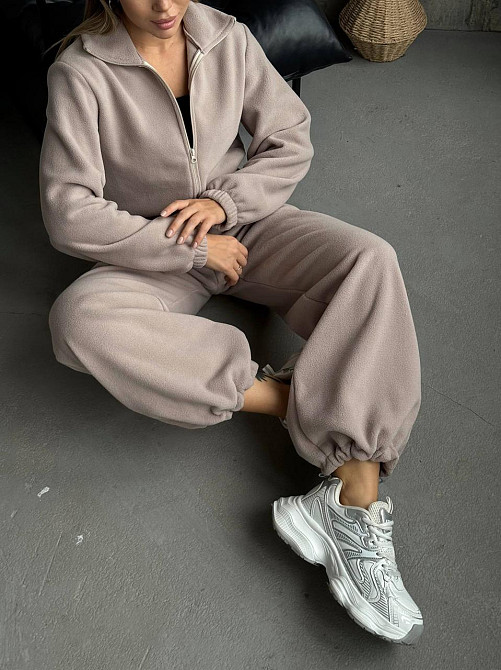 Женский теплый повседневный комбинезон двусторонний полар флис Одесса - изображение 7