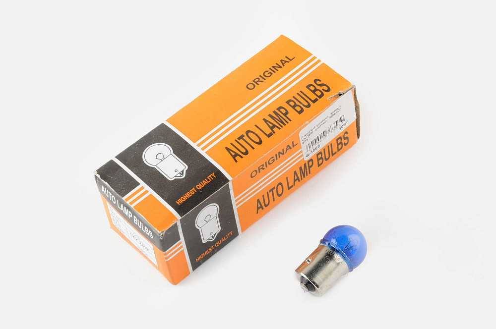 Лампа G18 (поворот, габарит) 12V 10W (синя) ORANGE BOX Київ - фото 1