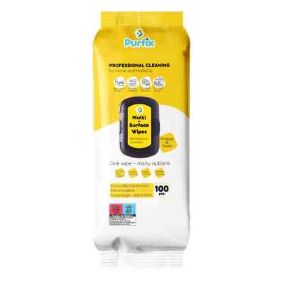 Салфетки для уборки Purfix Влажные Универсальные 100 шт. (4820207591783) Винница