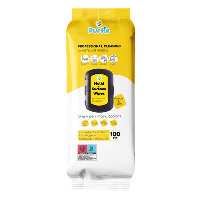 Серветки для прибирання Purfix Вологі Універсальні 100 шт. (4820207591783) Вінниця - фото 1