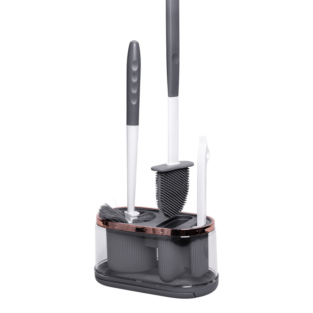 Household Набір для туалету настінний 3 в 1: 2 йоржика + щітка, йорж для унітазу силіконовий з Киев - изображение 10