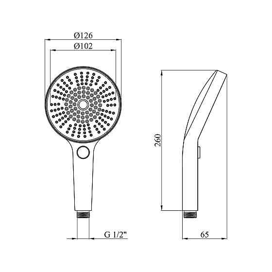 Лейка для ручного душа Kroner Element 2801552901Z-0101 Киев