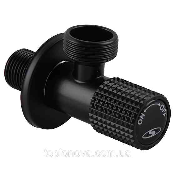 Кран кутовий кераміка SOLOMON EXCLUSIVE 1/2″X3/4″ 989 BB (BLACK/BLACK) ( 1шт.) Черновцы