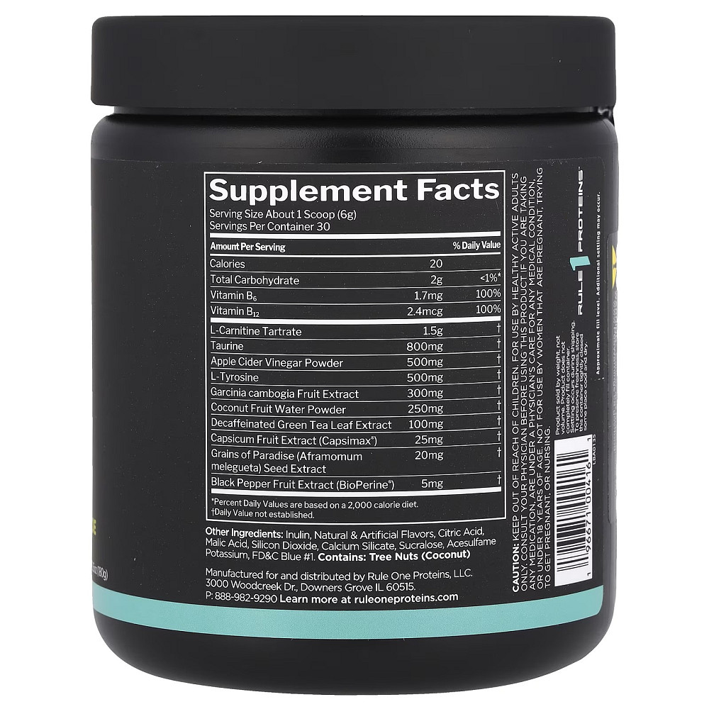 Жиросжигатель Rule One Lean 180 gram (Blue Razz Lemonade) Луцк - изображение 2