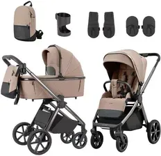 Дитяча коляска Carrello Omega Fantastic Beige Głęboko Spacerowy Київ - фото 1