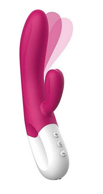 Вібратор-кролик Liebe Bend It Plus Rechargeable Cerise, гнучкий, 2 мотори, 10 режимів Sex Aura Київ - фото 1