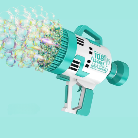 Генератор мыльных пузырей на батарейках, пистолет для мыльных пузырей для детей с подсветкой, Зеленый Каменец-Подольский