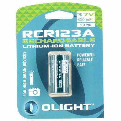 Акумулятор Olight RCR123 (16340) Li-Ion 650 mAh (ORB2-163P06) Вінниця - фото 3