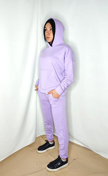 Костюм підлітковий спортивний тринитка петля Бузковий 154-158 Харків - фото 3