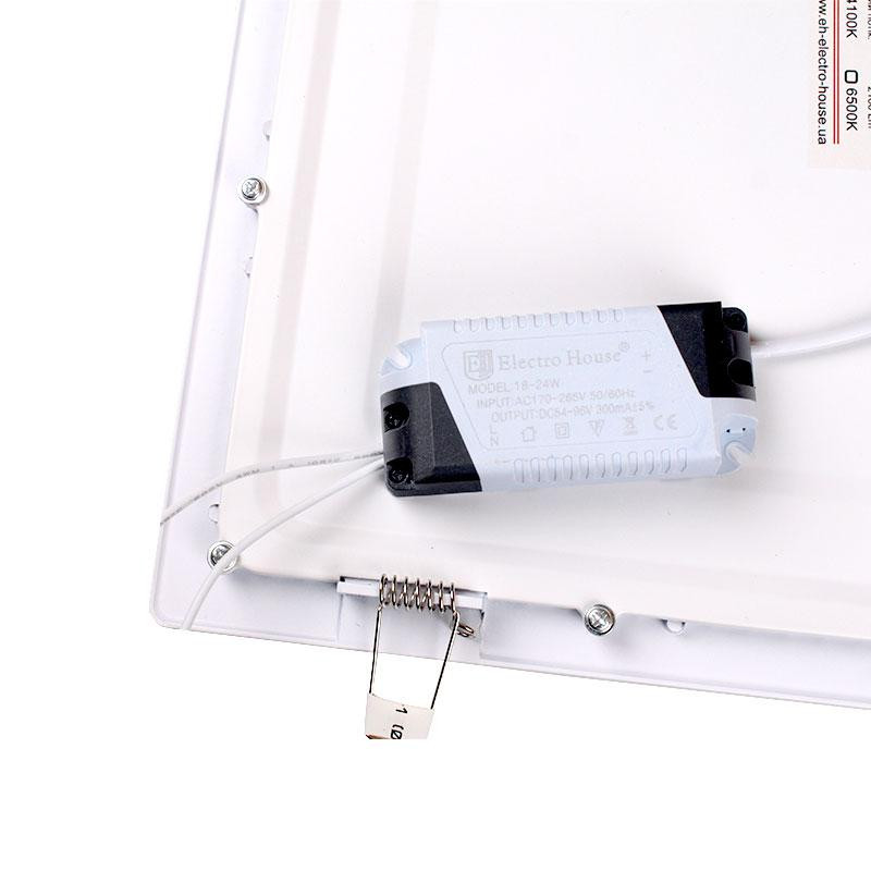 Потолочный светодиодный светильник встраиваемый квадратный 24 Вт 4100К Киев - изображение 4