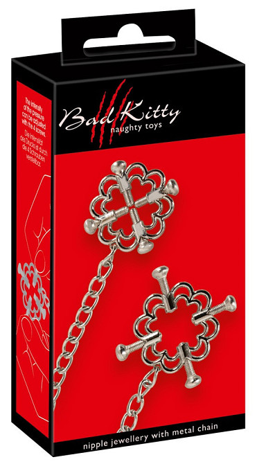 Затискачі для сосків - Bad Kitty Nipple Jewellery Sex Aura Київ - фото 1