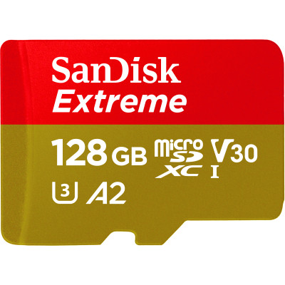 Карта пам'яті SanDisk 128GB microSD class 10 UHS-I U3 Extreme (SDSQXAA-128G-GN6MN) Вінниця - фото 1
