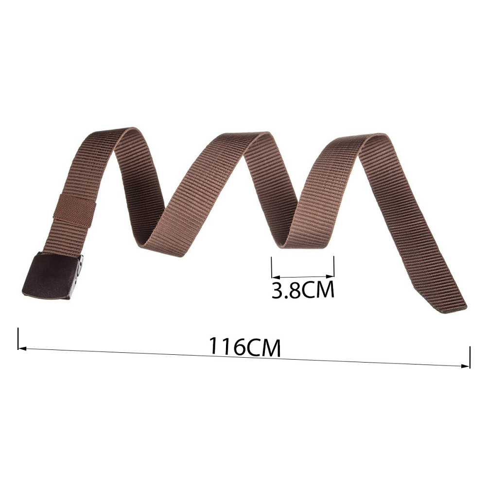 Тканевый мужской ремень Vintage 20229 Коричневый Киев - изображение 4