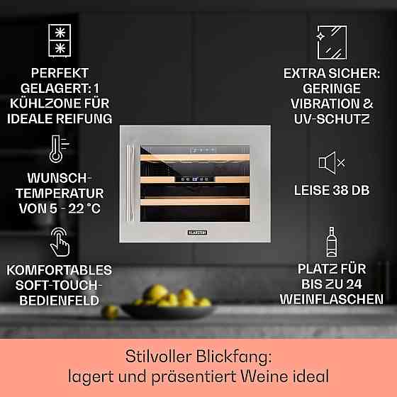 Vinsider 24 Built-In Uno вбудований холодильник для вина 24 пляшки 57 літрів сріблястий (Німеччина, читати Рівне